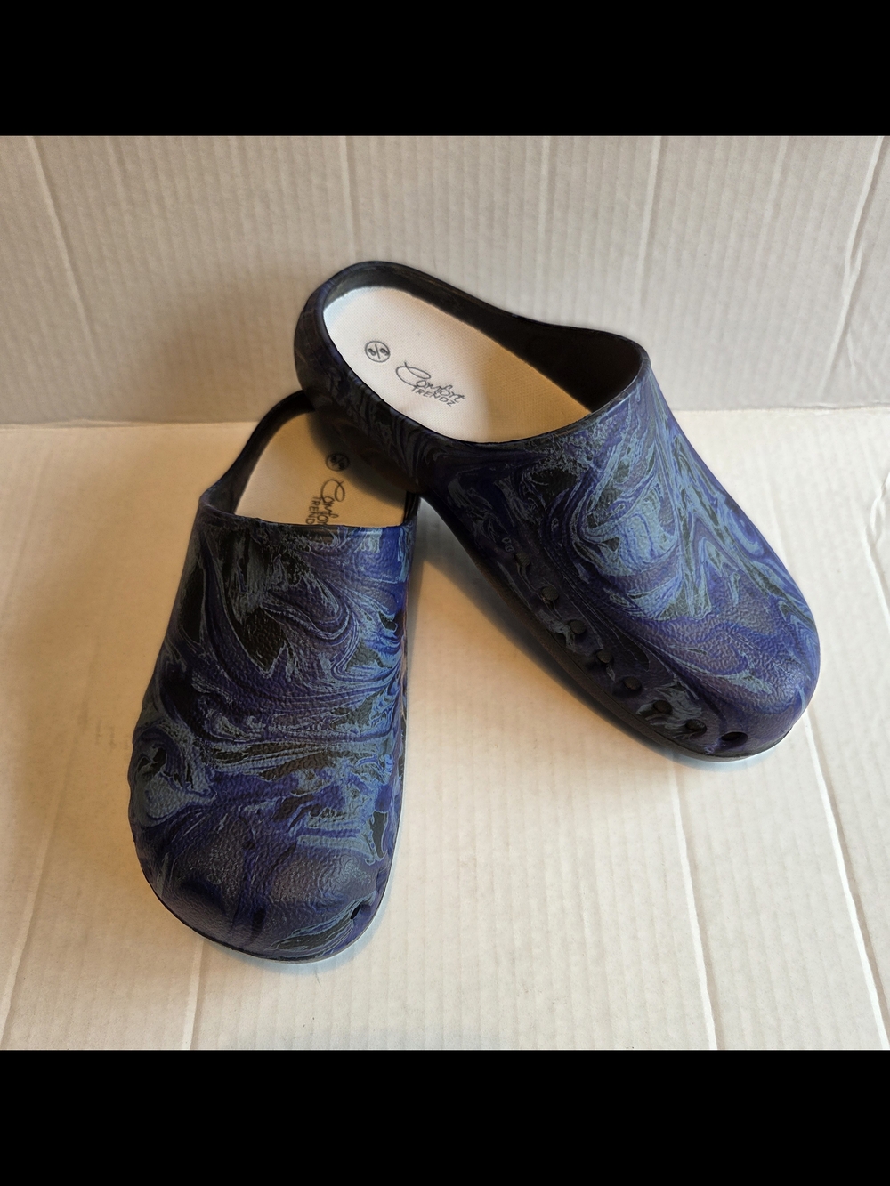 Comfort  Trendz Casual  Professional Clogs Nurse Shoes Womens Blue Size 8/9